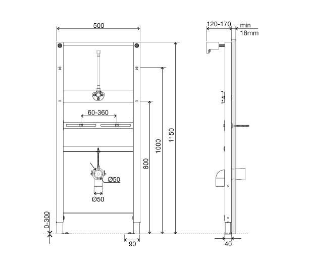 Dimensioned-Drawing-Urinal